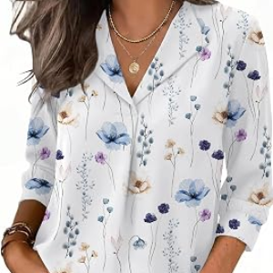 WIHOLL 3/4 Length Sleeve Womens Tops