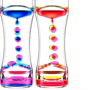 2 Pack Liquid Motion Bubbler – Fidget Tubes for Stress Relief – Calming Visual Play for School, Home, Office, Holoday Stocking Stuffer – Calming Sensory Toys for Kids with Autism or Special Needs