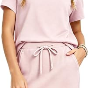 XMWEALTHY Girls Summer Outfits Skirt Set