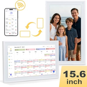 COMIX 15.6″ Smart Digital Wall Calendar – WiFi Family Organizer with Sync Google/Outlook/Apple Calendar, Touchscreen Meal Planner & Chore Chart, Digital Photo Frame for Home & Office