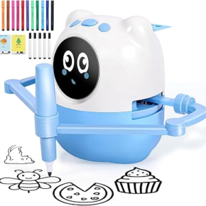 Drawing Robot for Kids, Montessori Interactive Learning Toy with 150+ Cards, Step-by-Step AI Art Tutor for Toddlers 3-8, Screen-Free Educational Gift, Spell & Draw Supplies for Boy