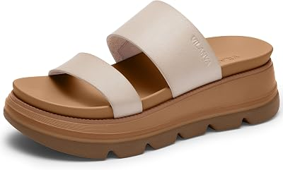 VILANVA Womens Platform Slip On Sandals
