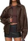 PRETTYGARDEN Faux Leather Jacket