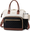 LOVEVOOK Lunch Bag Women, Insulated Adult Lunch Box for Women Work, Wide Opening Leakproof Cooler Tote Bag for Office Campus Picnic Beach with Shoulder Strap, Loncheras Para Mujer with Cup Holder