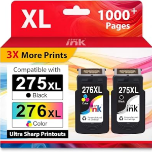 Starink PG-275 CL-276 275XL 276XL High Yield Replacement for Canon 275 and 276 Ink Cartridges for Canon Ink 275 and 276 for PIXMA TR3722 TR4720 TS3700 TS3522 TR4700 TR4722 TS3500 TS3720 Printer,2 Pack