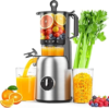 COWSAR Cold Press Juicer, Juicer Machines with 5.4″ Wide Feed Chute, High Juice Yield Slow Masticating Juicer, Quiet Motor Juice Extractor for Whole Fruits & Vegetables
