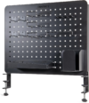 ENHANCE Metal Pegboard Desk Organizer (18 x 14 in) Clamp On Desk Peg Board with 14 Attachments, Pegboard Shelf and Pegboard Hooks, Desktop Organizer for Home Office, Crafts, or Gaming Setups
