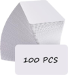 MaxGear 3.5 x 2 Blank Business Cards 100Pcs | 300 GSM White Cardstock, Kraft Paper Note Card, Thank You Cards, Small DIY Message Card for Business