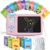 ZONSTVYS Talking Flash Cards for Toddlers: 2-in-1 LCD Writing Tablet, Pink
