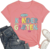 Kindergarten Teacher Shirts Women Elementary Cartoon Preschool Life Tee