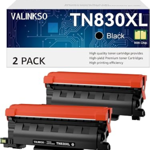 TN830XL Toner for Brother Printer Compatible for Brother TN830XL TN830 TN-830XL TN830XL/V/R for HL-L2460DW DCP-L2640DW MFC-L2820DW HL-L2405W MFC-L2807DW MFC-L2900DW Printers (2 Black)