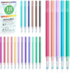 Vanstek 18 Assorted Colors Erasable Pen Refills, Gel Ink Refills Compatible with Erasable Pens, Fine Point 0.7 mm, Perfect for Writing Planner & Crossword Puzzles