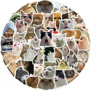 160pcs Cute Cat Stickers for Laptops,Different Style Cat Expressions and Movements Stickers for Notebooks, Mobile Case,Suitcase,Helmat,Skateboard