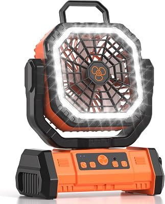 VICSOON Camping Fan with LED Light