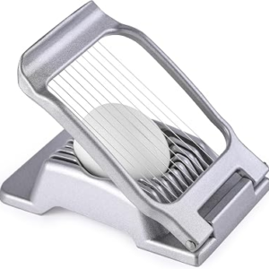 Egg Slicer for Hard Boiled Eggs, Stainless Steel Wire, Multipurpose Heavy Duty Aluminium Egg Cutter Dishwasher Safe for Egg, Salads & Sandwiches, Strawberries, Mushrooms & Soft Cheese, Fruit, Sliver