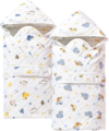 2 Pack Hooded Baby Bath Towels,Large 32″x 32″,Cotton Baby Bath Towel with Hood for Infant Toddler and Kids, Soft and Absorbent,Unisex Baby Bath Essentials. (Cars/Dinosaurs)