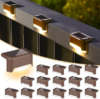 SOLPEX Solar Deck Lights Outdoor 16 Pack, Solar Step Lights Waterproof Led Solar lights for Outdoor Stairs, Step , Fence, Yard, Patio, and Pathway(Warm White)