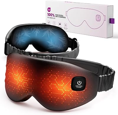 AZANG 100% Silk Wireless Heated Eye Mask