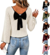 WABKDERPU Bow Sweater
