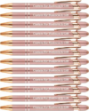 Up to 480 Pcs Personalized Pens in Bulk, Custom Metallic Printed Name with Black Ink, Customized Pens Bulk with Stylus-Great Gift Ideas(Rose Gold Barrel)