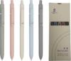 Consolidate Current 5PCS Gel Ink Pens, 0.5mm Black Ink Fine Point, Smooth Writing Aesthetic Pens for Journaling, Note Taking, Office and School Supplies, Minimalist Design Gifts for Women and Men