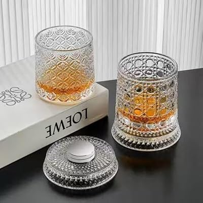 TARNORLER Rotating Whiskey Cup With Led Lamp Holder