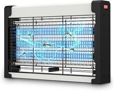 Indoor Bug Zapper, 20W Insect Killer & Mosquito Trap with UV Light, 3-Lamp Electric Fly Zapper for Home, Kitchen, Bedroom & RV