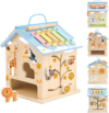 Wooden Activity Cubes Baby Toys Montessori Activity Cube for 1 Year Old