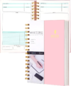 Meeting Notebook for Work, Business Hardcover with Action Items, 5.5 x 8.5