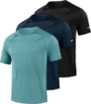 LITTLE BEAUTY Mens Workout Athletic Shirts 3 Pack
