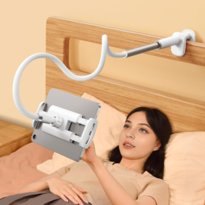 Gooseneck Tablet Holder for Bed, Flexible Long Arm Tablet Mount Stand for Reading in Bed, Compatible with iPad Mini Pro Air Phone Switch Samsung Galaxy Tabs Kindle Fire, More 4.7-12.9″ Devices