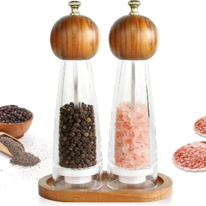 E-ROOM TREND Acacia Wood Salt and Pepper Grinder Set