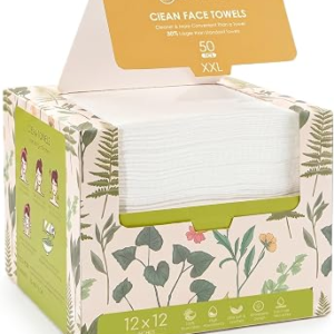 LUMIDOMA 12X12Inches Disposable Face Towel