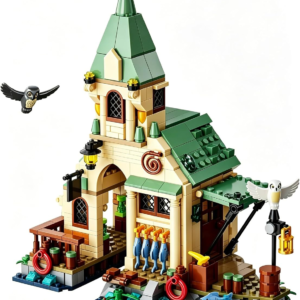 Magic House Building Set,Castle House Construction Model with Owl & Fish & Boat, Architecture Decor Model Kit, Home Decor Building Block Kit, Gifts for Adults Teens Age 14+(618PCS)