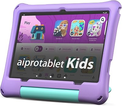 Kids Tablet, Android 16 Tablet for Kids 10 inch Octa-Core with Case, 24GB RAM 64GB ROM 2TB TF Card Expandable for Toddler Children, Parental Control, Dual Camera, BT5.0, WiFi, Gift (Purple)