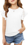 ZDC Girls Ruffle Sleeve T Shirts