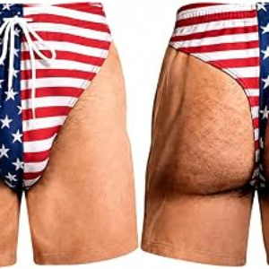 OCFTERY Mens Patriotic Swim Trunks