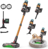 TechRise Cordless Vacuum Cleaner, 58KPA 680W 70Mins Stick Vacuum with LED Touchscreen, 3+1Smart Modes, Anti-Tangle & 8-in-1 Filter, Self-Standing Cordless Vacuum for Home/Pet Hair/Carpet/Floor