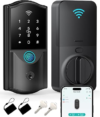 WiFi Smart Lock for Front Door – Firstriver Keyless Entry Electronic Deadbolt with Biometric Fingerprint & Digital Keypad Built-in Wi-Fi App Control Auto Lock Compatible with Alexa & Google Assistant