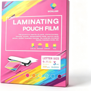WONLAMI Laminating Sheets 8.5 x 11 Thermal Laminating Pouches,3MIL,200PCS Laminate Sheets for Laminator,9×11.5 Inches,Letter Size,Clear, Laminator Machine Sheets Lamination Sheets