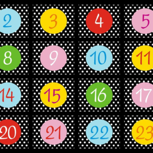 ABCarpet Number Classroom Rug 7’6”x13’1” Educational Learning Carpet Black Colorful Classroom Rug with 24 Seats Non-Slip Fade-Resistant for Circle Time, Preschool, Daycare, Playroom