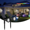 DEXULESA Solar Spot Lights Outdoor 2Pack