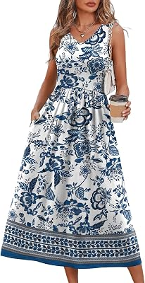 OFEEFAN Flowy Casual Midi Dress