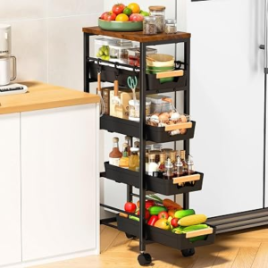 SUNALLY 5-Tier Slim Storage Cart
