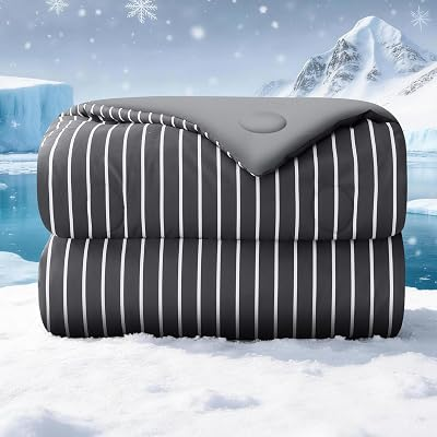 BEDSMILE Striped Cooling Comforter