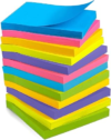 OHOME Sticky Notes – 12 Pads, 3”x3” – Colorful Self-Stick Post Notes Bulk – Office Desk Accessories | Teacher Classroom Must Haves,Aesthetic School Supplies for Home,Back to School Essential