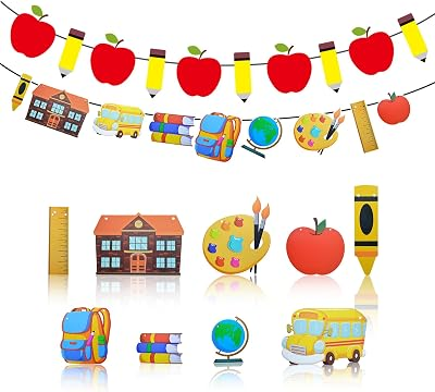 HANDYTOOLINC Back to School Decorative Banner Set