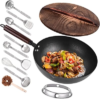LEIDAWN 12.8″ Carbon Steel Wok Set