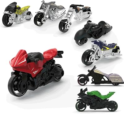 MQDMINI 8 Pack Mini Motorcycle Models, Diecast Motorcycles, Desk Toys for Office Stress Relief Decor
