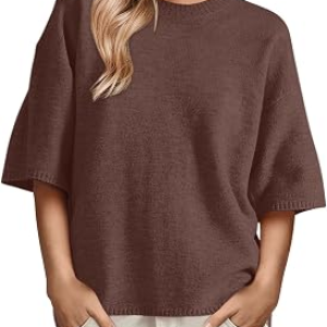 GREAIDEA Womens Short Sleeve Sweater